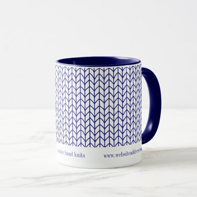 Taza BLUE LINE KNIT Business ID Navy Combo Mug (Anverso derecho)