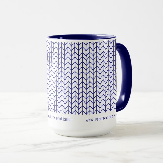 Taza BLUE LINE KNIT Business ID Tall Navy Combo Mug (Anverso derecho)
