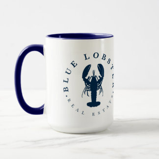Taza Blue Lobster Real Estate Maine 15oz Big Mug