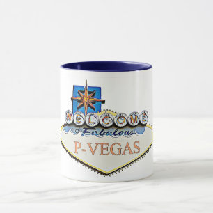 Taza Blue Orange P-Vegas Platteville Wisconsin
