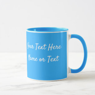 Taza Blue Personalize Message Coffee Cup Gift Mug
