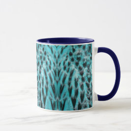 Taza Blue plumage - cool feather design
