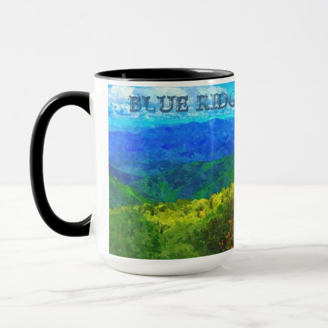 Taza Blue Ridge Parkway Acuarela (Izquierda)