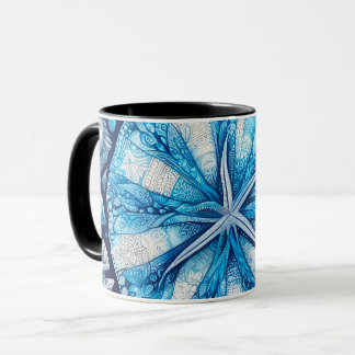 Taza Blue Shells Beach Batik Starfish Sand Dollar