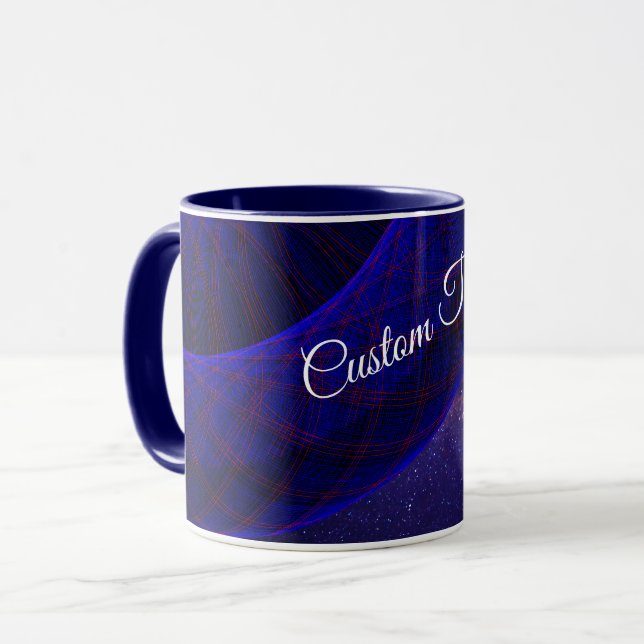 Taza Blue Space Donuts Geometric Coffee Mug (Anverso izquierdo)