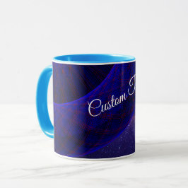 Taza Blue Space Donuts Geometric Coffee Mug