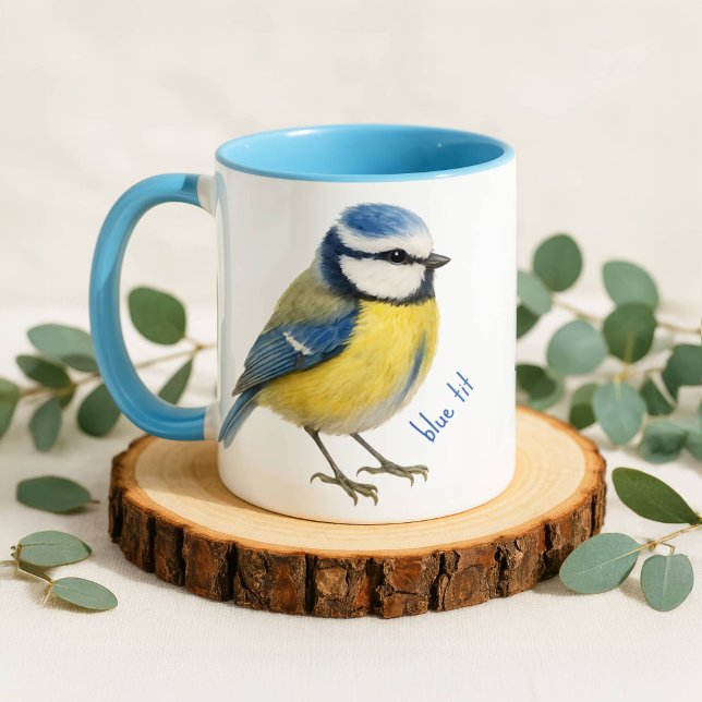 Taza Blue Tit Bird Mug Nature Lover Gift (Subido por el creador)