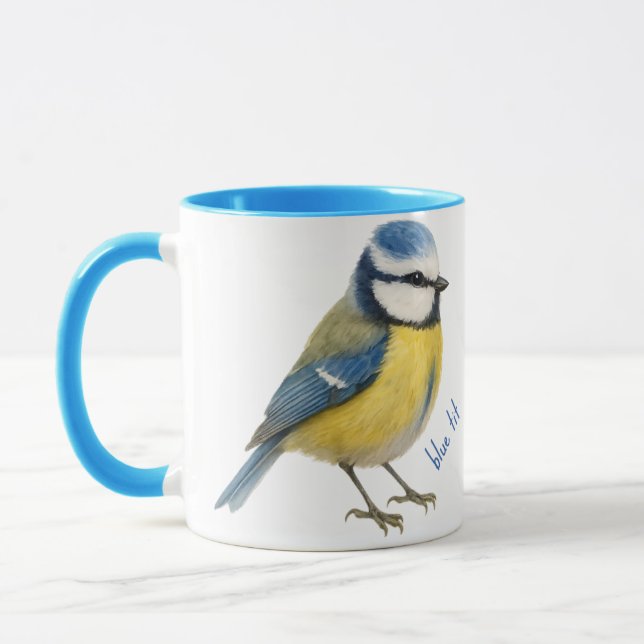 Taza Blue Tit Bird Mug Nature Lover Gift (Izquierda)