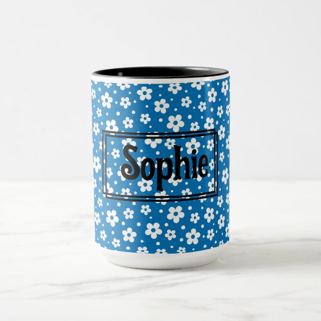 Taza Blue White Daisies Mug (Centro)