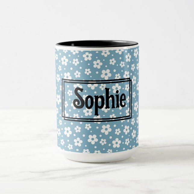Taza Blue White Daisies Mug (Centro)