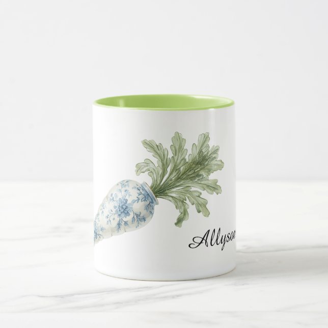 Taza Blue White Floral Carrot (Centro)