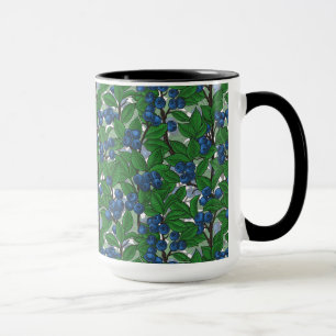 Taza Blueberry sobre blanco