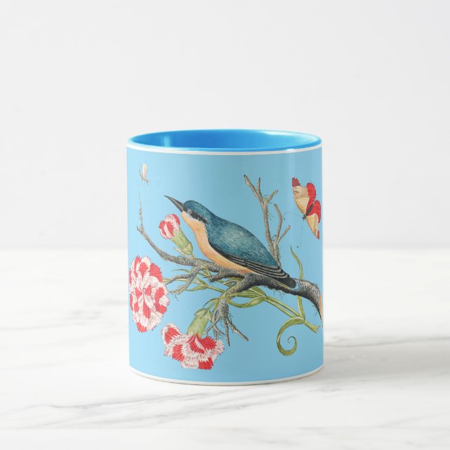 Taza Bluebird on carnations (Centro)