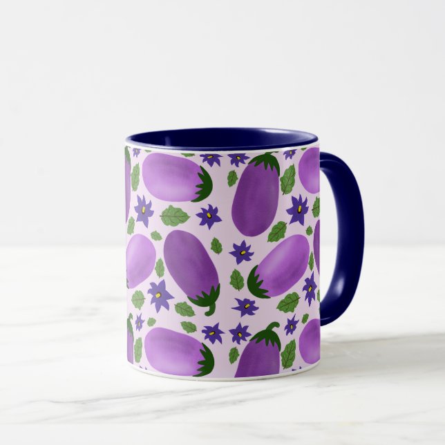 Taza Blush & Bloom Eggplant Collection – Soft Lilac (Anverso derecho)