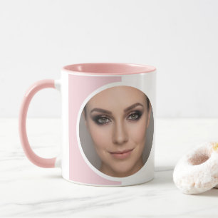Taza Blush Rosa Blanco Foto MUA Elegante Café