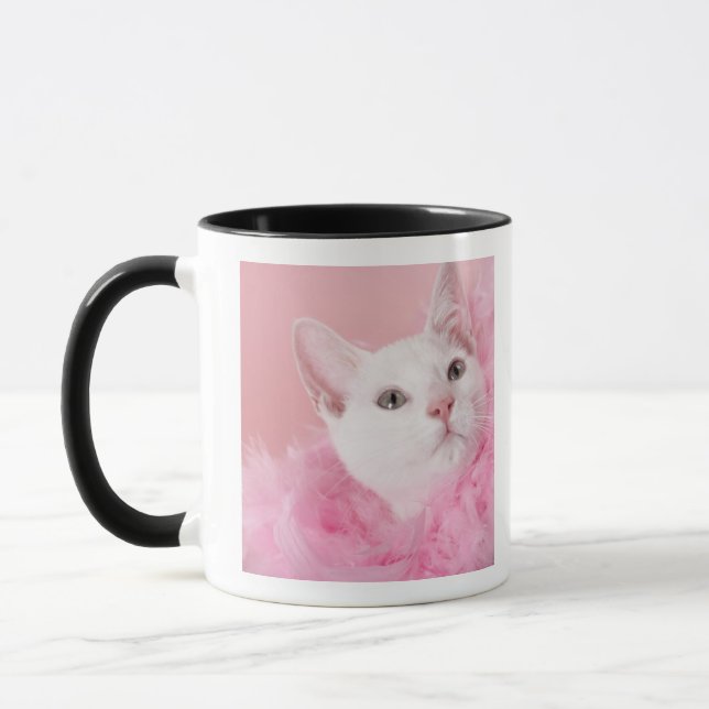 Taza Boa de plumas que lleva del gato (Izquierda)