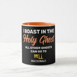 Taza BOAST IN THE SALY GHOST Christian Halloween