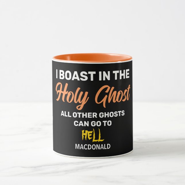 Taza BOAST IN THE SALY GHOST Christian Halloween (Centro)