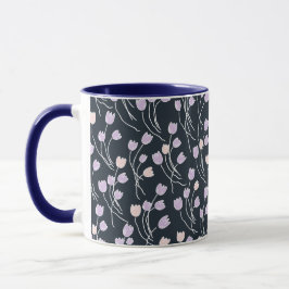 Taza Boceto de Tulipanes de Cabaña Retro | Jardín de Me