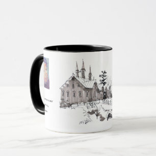 Taza Boceto del granero de Fort Hunter / Artista Larry 