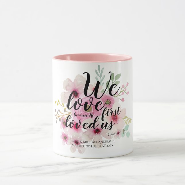 Taza BODA - Amamos Porque Primero Nos Amó (Centro)