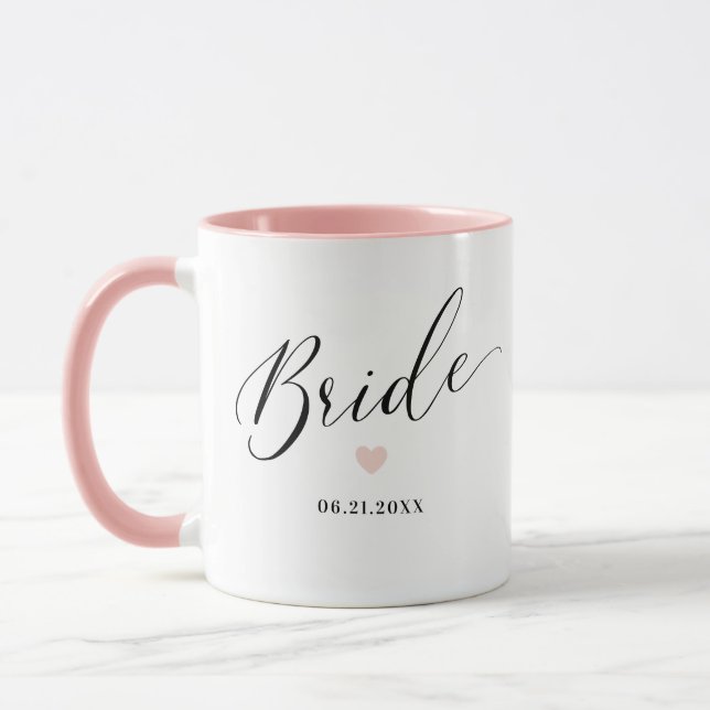 Taza Boda de escritura personalizada de novia Gift Mug (Izquierda)