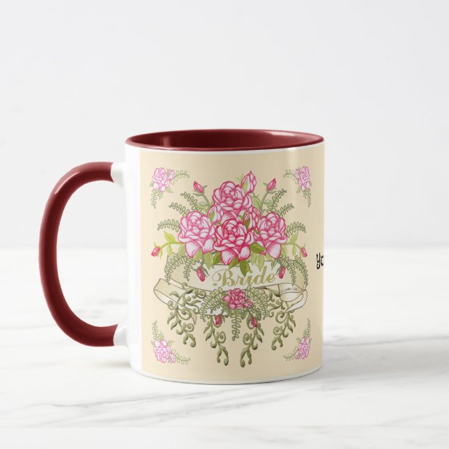 Taza Boda de novia rosada (Izquierda)