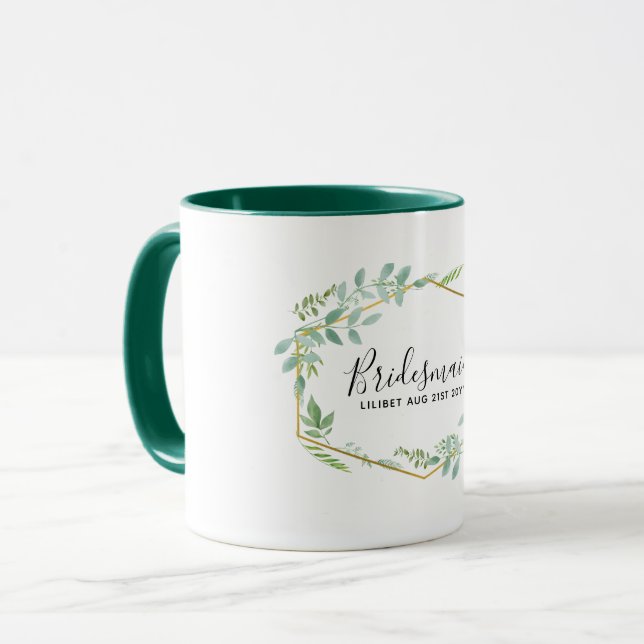 Taza Boda de vegetación de hojas de jardín botánico (Anverso izquierdo)