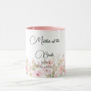 Taza Boda Floral Elegante Boda Personalizada