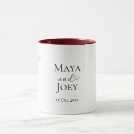 Taza Boda geométrico Rosa romántico