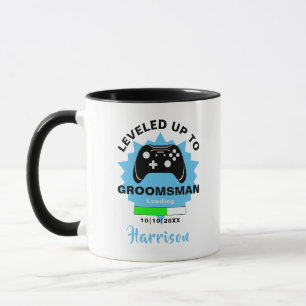 Taza Boda Groomsman Leveling up Gamer Fun Mug