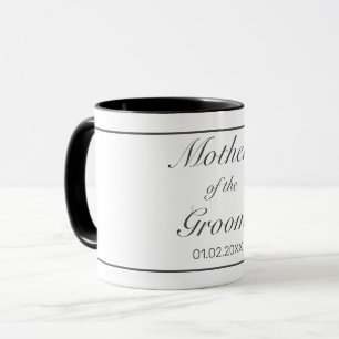 Taza Boda padre negro blanco Minimalista moderno