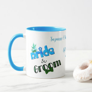 Taza Boda Personalizado De Cute Bride Y Groom