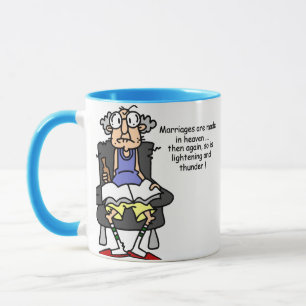 Taza Boda, relámpago, humor del trueno
