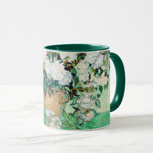 Taza Bodegón Rosas en un jarrón de Vincent van Gogh (Anverso derecho)