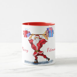 Taza Bodybuilder Santa Funny Navidades Mug Gift