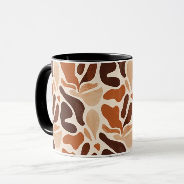 Taza Boho Abstract Flow Mug – Soft Shape Composition (Anverso izquierdo)