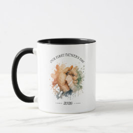 Taza Boho Acuarela Primer Día del Padre Puño en Alto