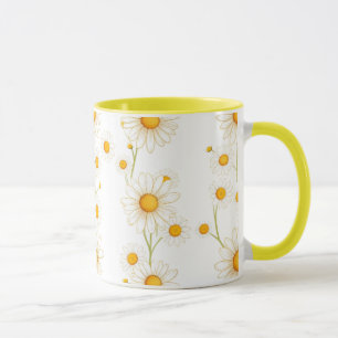 Taza Boho Daisy Floral-Minimalista Primavera Bloom Aest