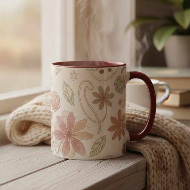 Taza Boho Floral  (Boho Floral Mug)