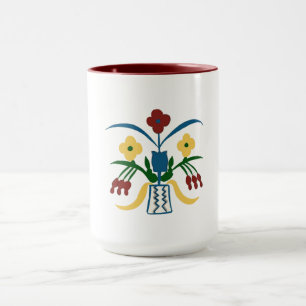 Taza Boho Floral Mug   Vibes dibujadas a mano