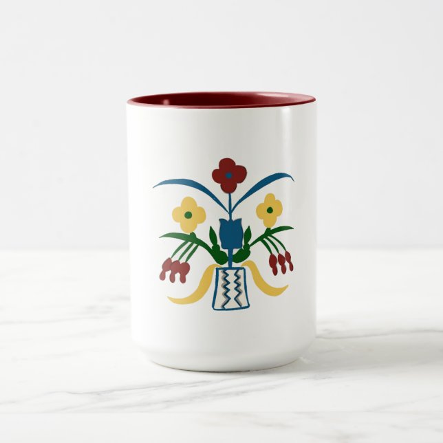 Taza Boho Floral Mug | Vibes dibujadas a mano (Centro)