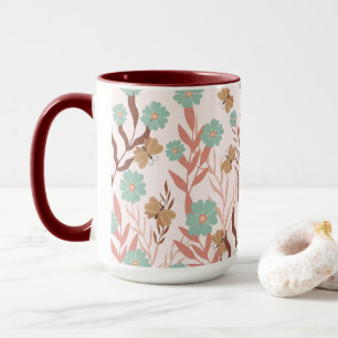Taza Boho Floral Rustic Garden