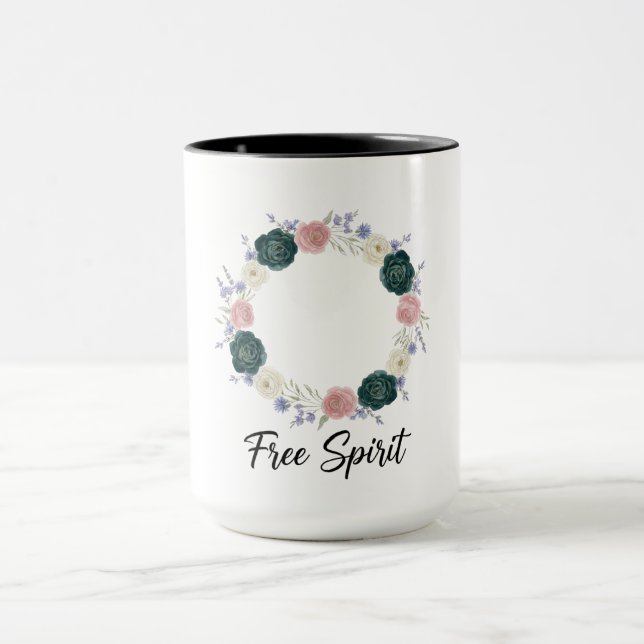 Taza Boho Floral Wreath "Free Spirit" (Centro)