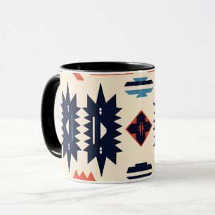 Taza Boho geométrico azteca tribal del suroeste