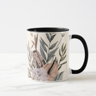 Taza Boho Jardín Botánico Ilustracion Floral