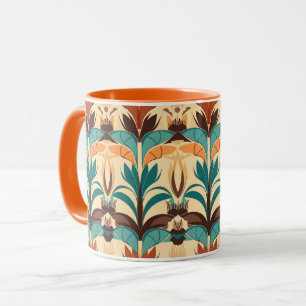 Taza Boho moderno de mediados del siglo XX