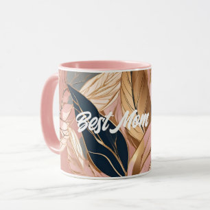 Taza Boho moderno de Rubor Pink Gold deja colección