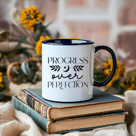 Taza Boho Moon Negro y blanco minimalista celestial