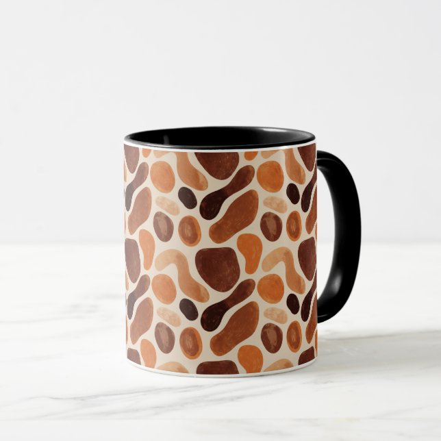 Taza Boho Nature Shapes Mug – Warm Organic Palette (Anverso derecho)